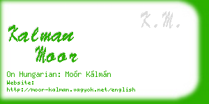 kalman moor business card