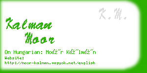 kalman moor business card